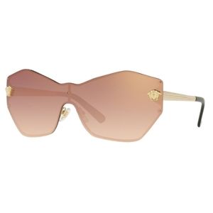 VERSACE VE 2182 GLAM MEDUSA SHIELD 12526F PALE GOLD | SUNGLASSES WOMAN